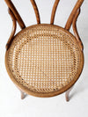 vintage bentwood chair with cane seat
