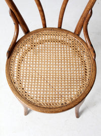 vintage bentwood chair with cane seat