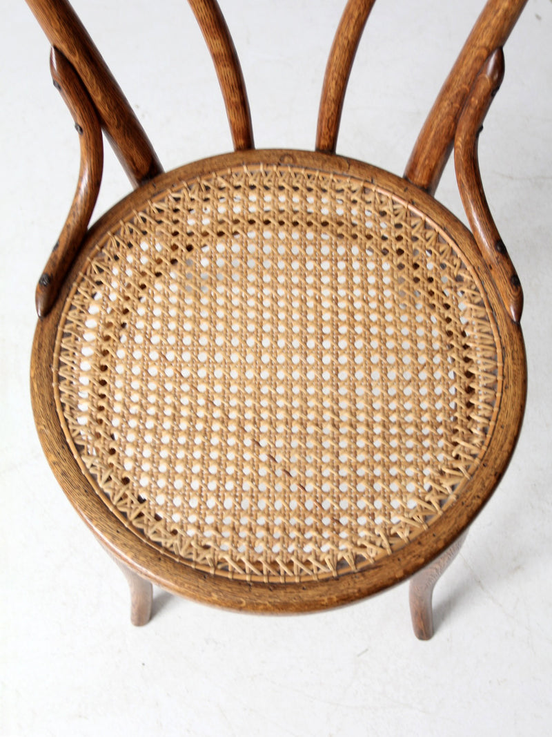 vintage bentwood chair with cane seat