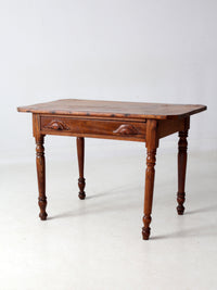 antique primitive table with drawer