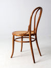 vintage bentwood chair with cane seat