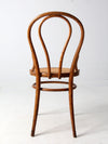 vintage bentwood chair with cane seat