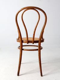 vintage bentwood chair with cane seat