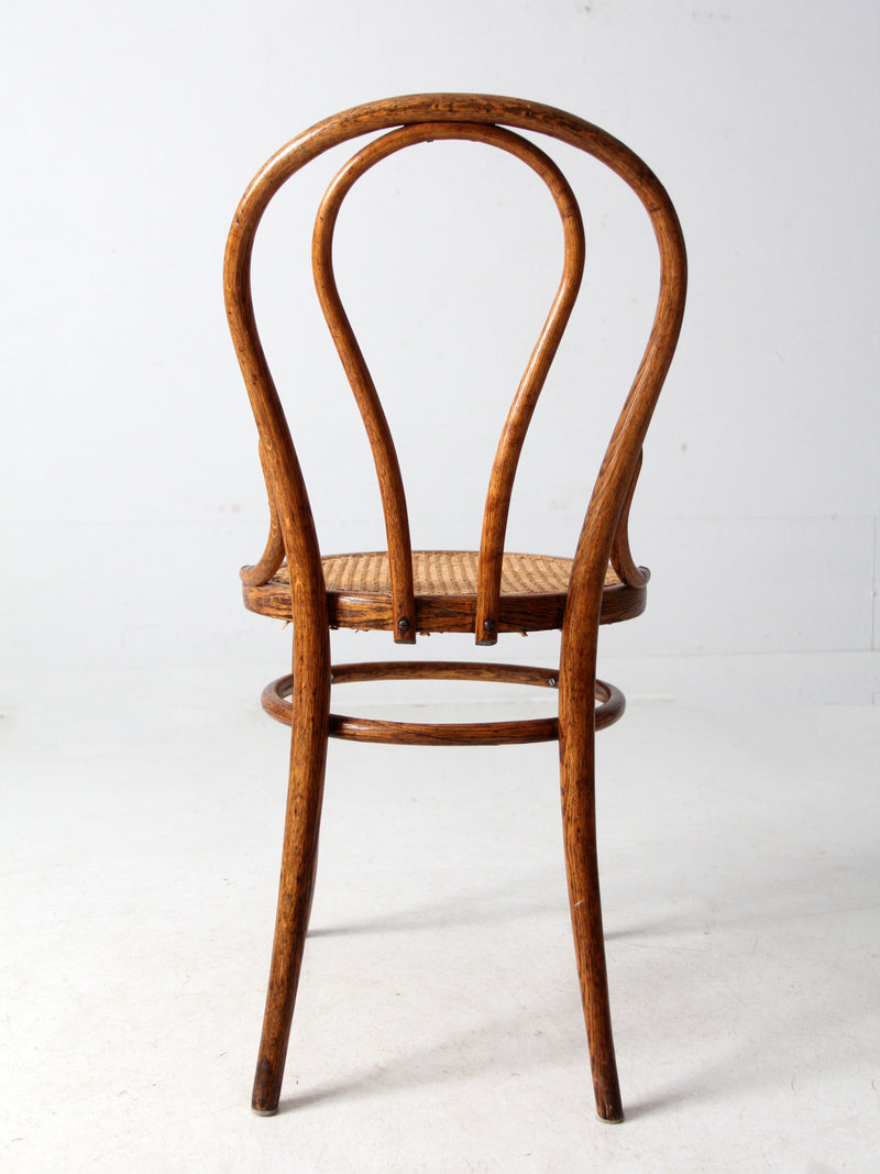 vintage bentwood chair with cane seat
