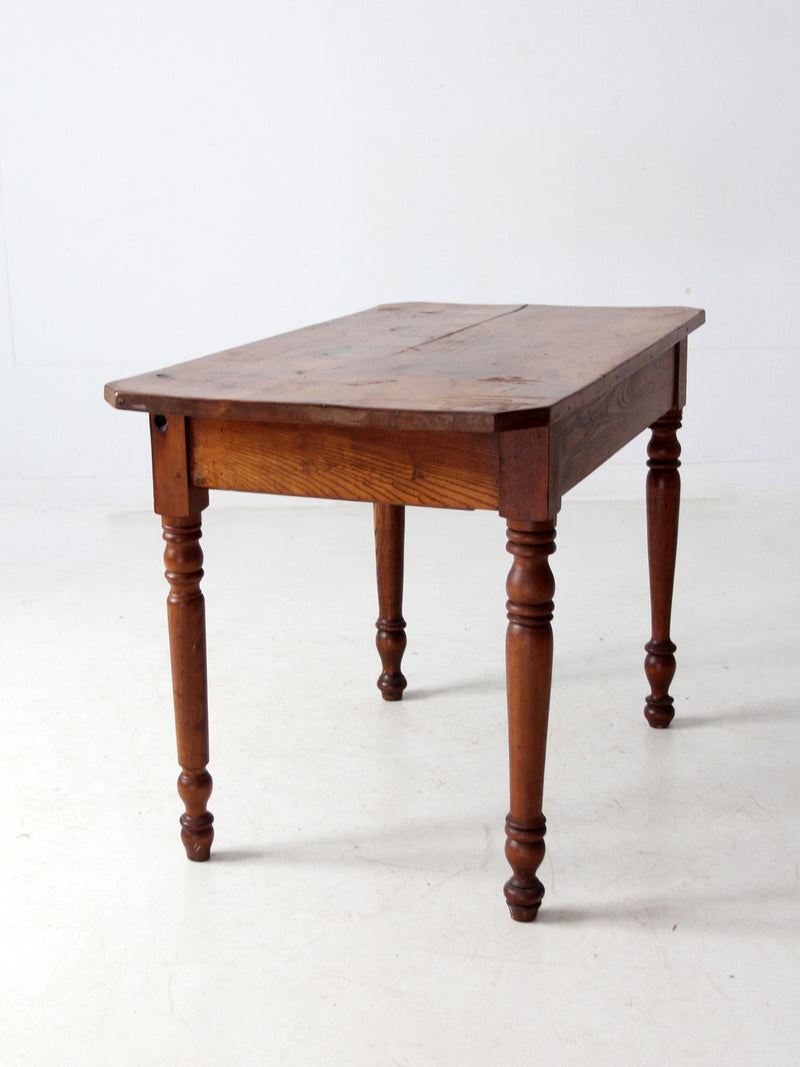 antique primitive table with drawer
