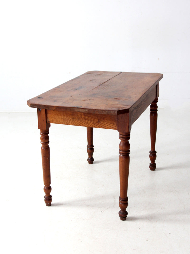 antique primitive table with drawer