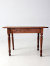 antique primitive table with drawer