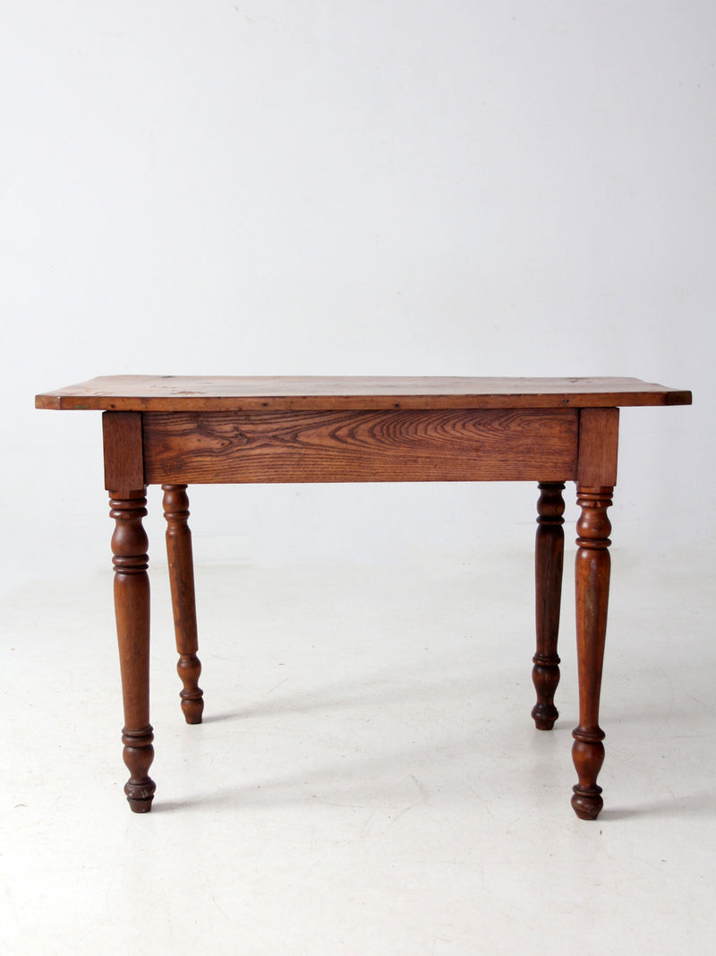 antique primitive table with drawer