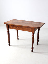 antique primitive table with drawer