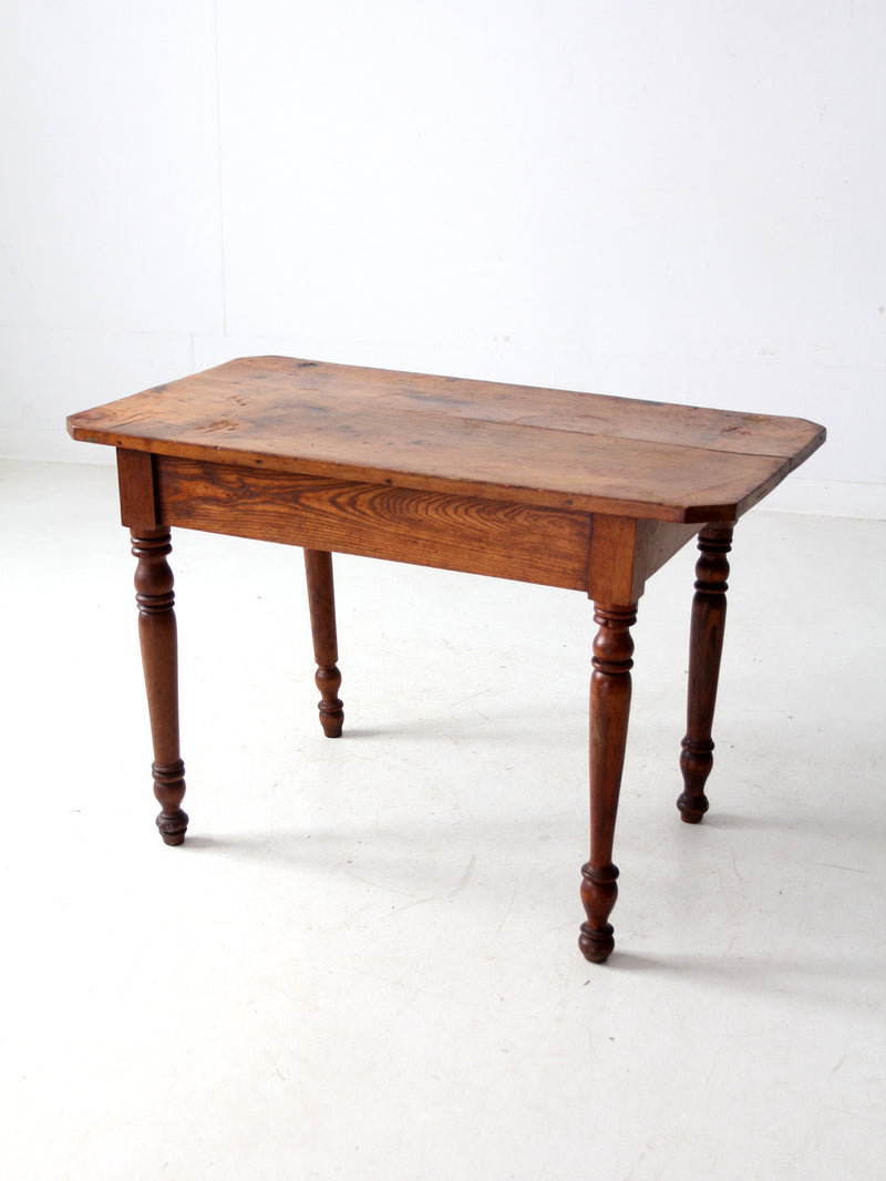 antique primitive table with drawer