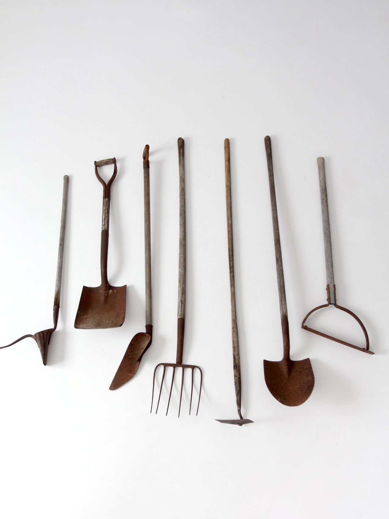 antique primitive garden tools collection