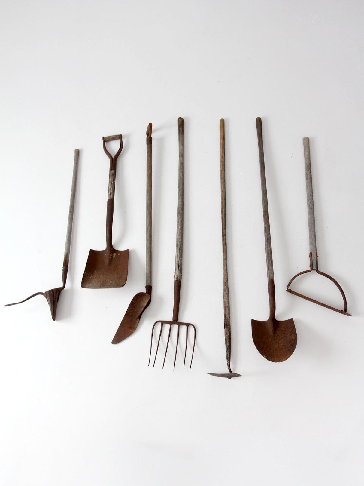 antique primitive garden tools collection