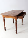 antique primitive table with drawer