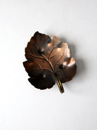 vintage Coppercraft Guild copper leaf dish