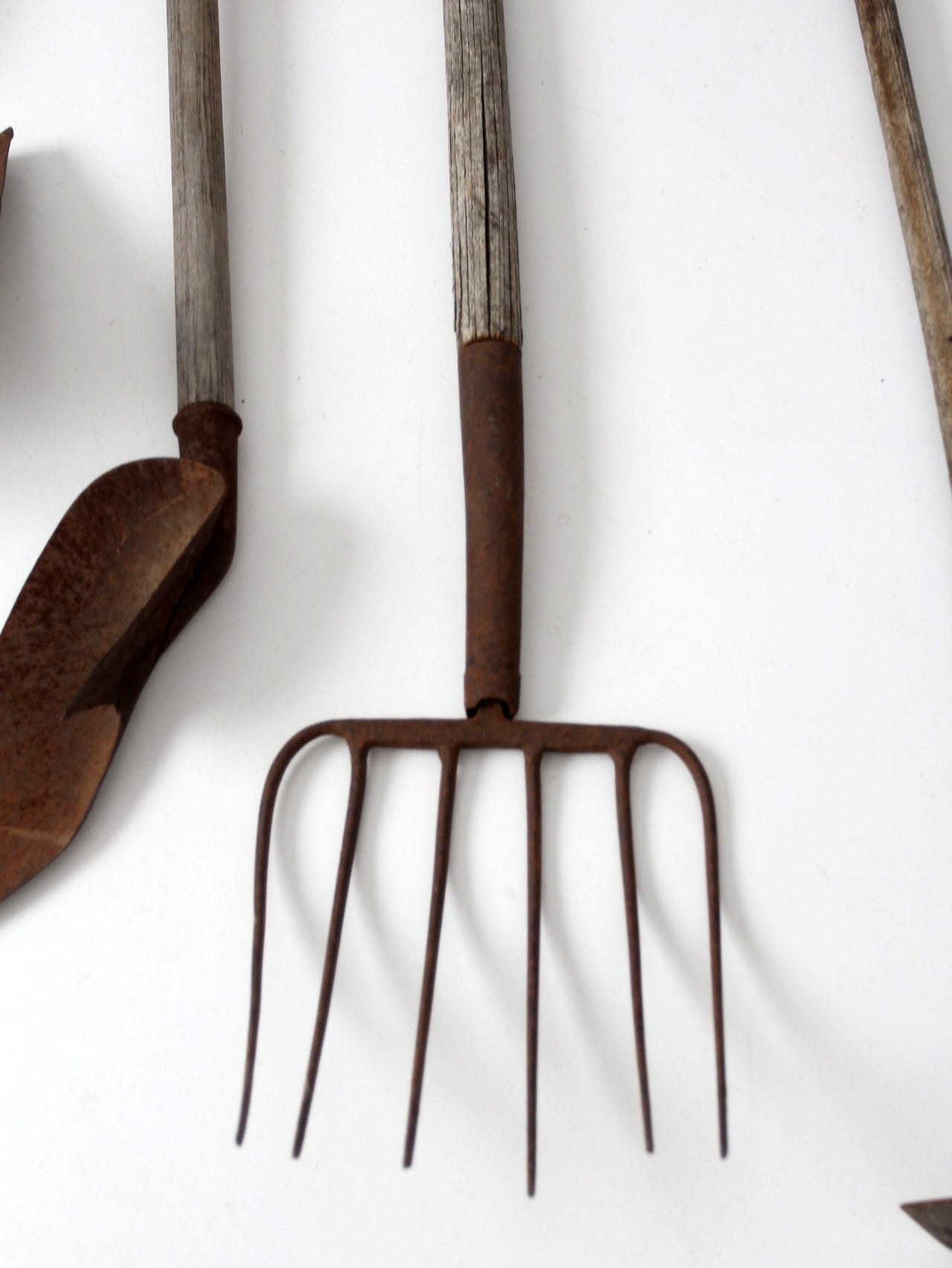 antique primitive garden tools collection