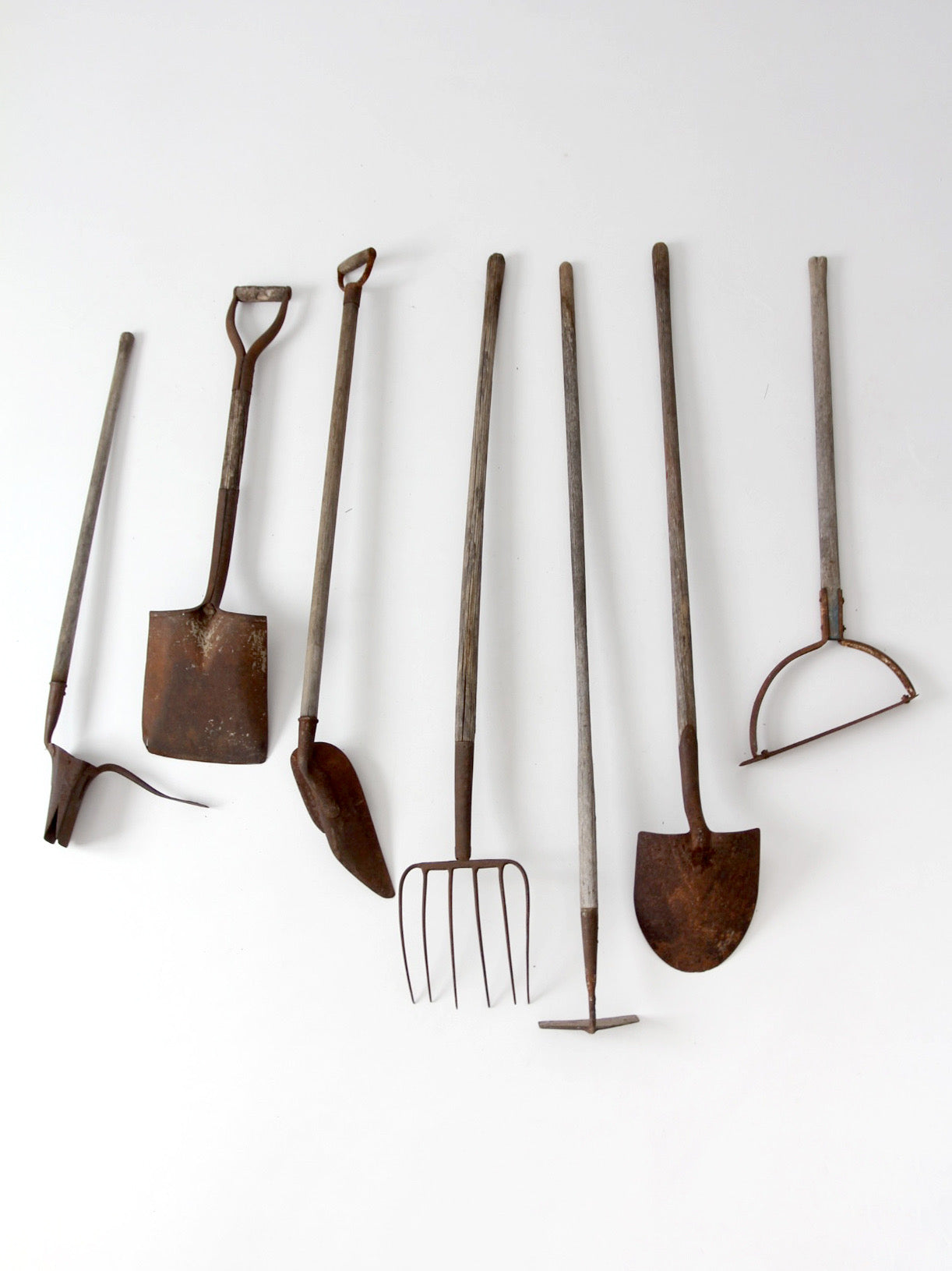 antique primitive garden tools collection