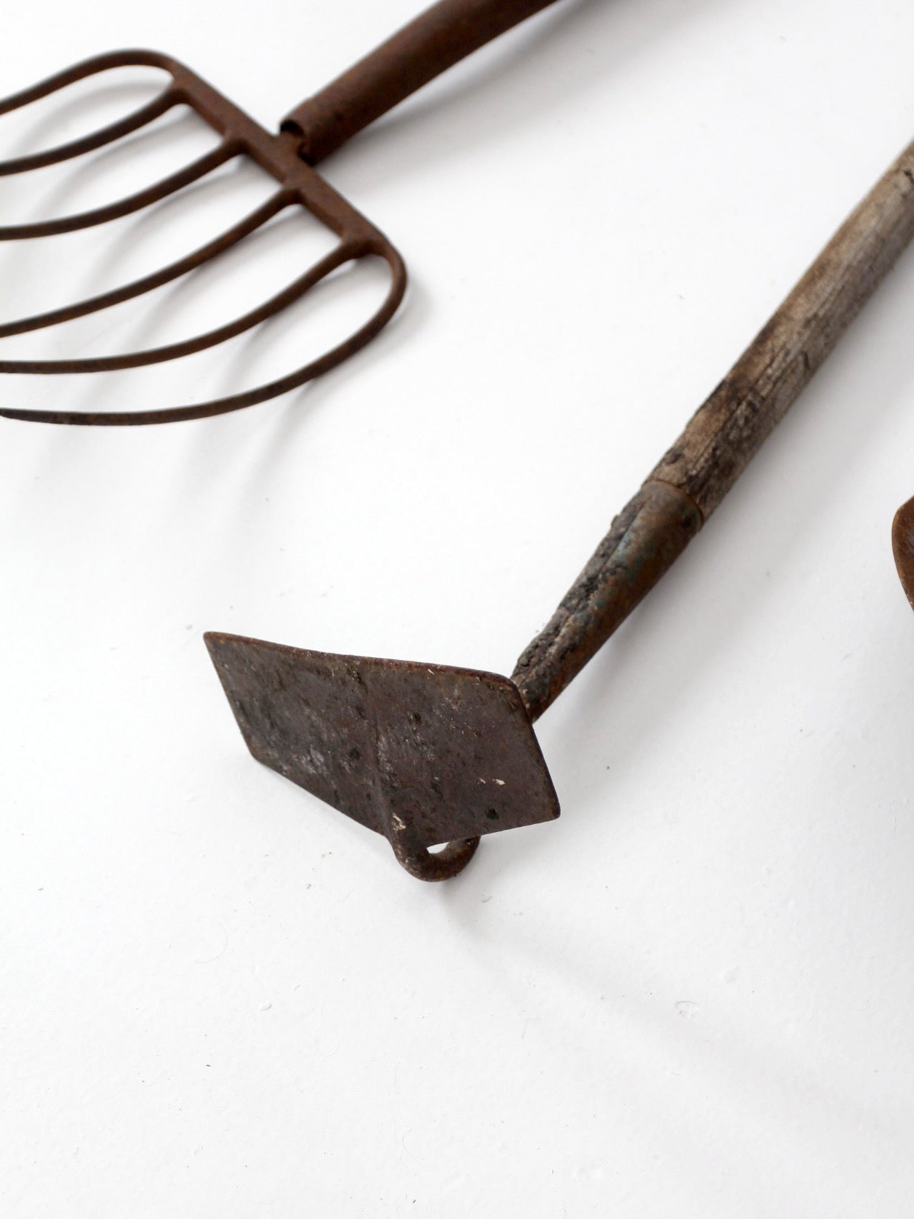 antique primitive garden tools collection