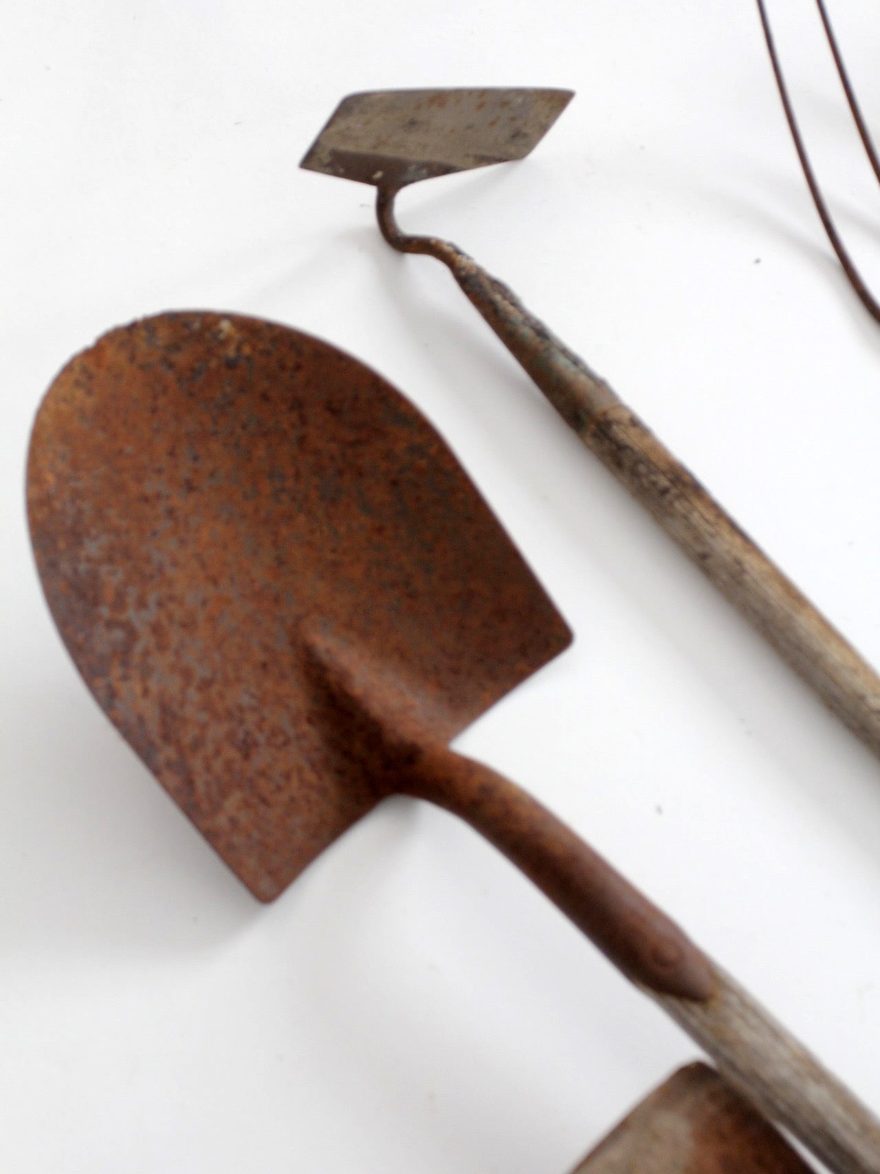 antique primitive garden tools collection