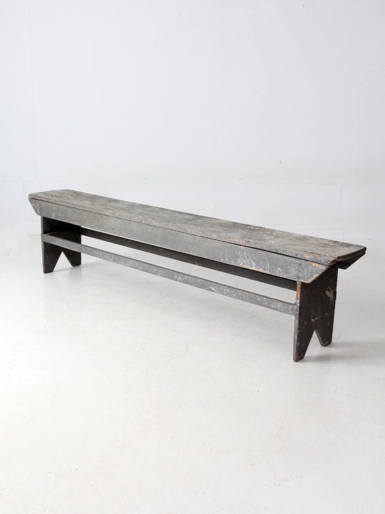 antique painted farmhouse bench