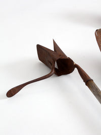 antique primitive garden tools collection