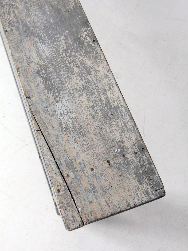 antique painted farmhouse bench