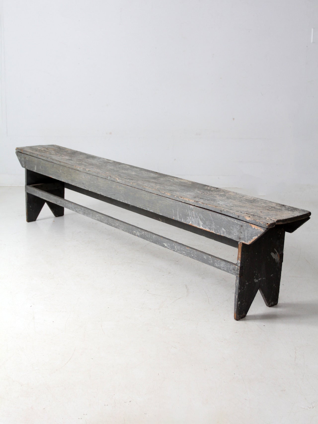 antique painted farmhouse bench