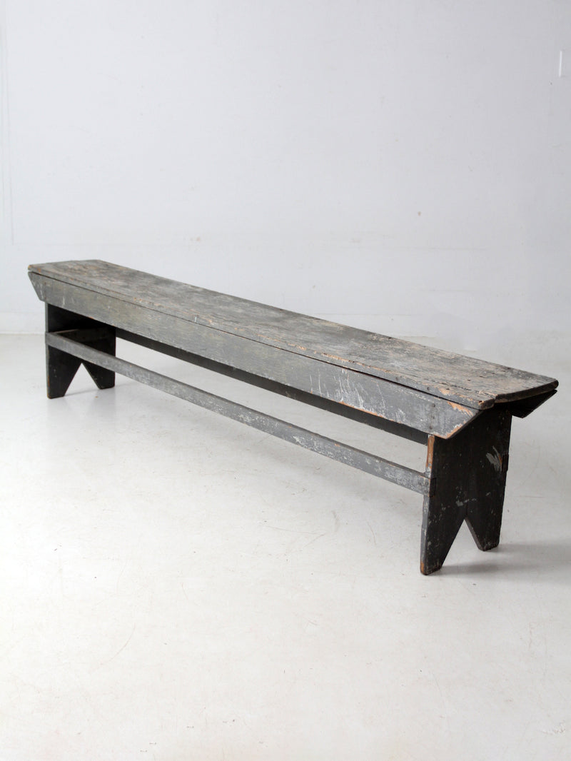 antique painted farmhouse bench
