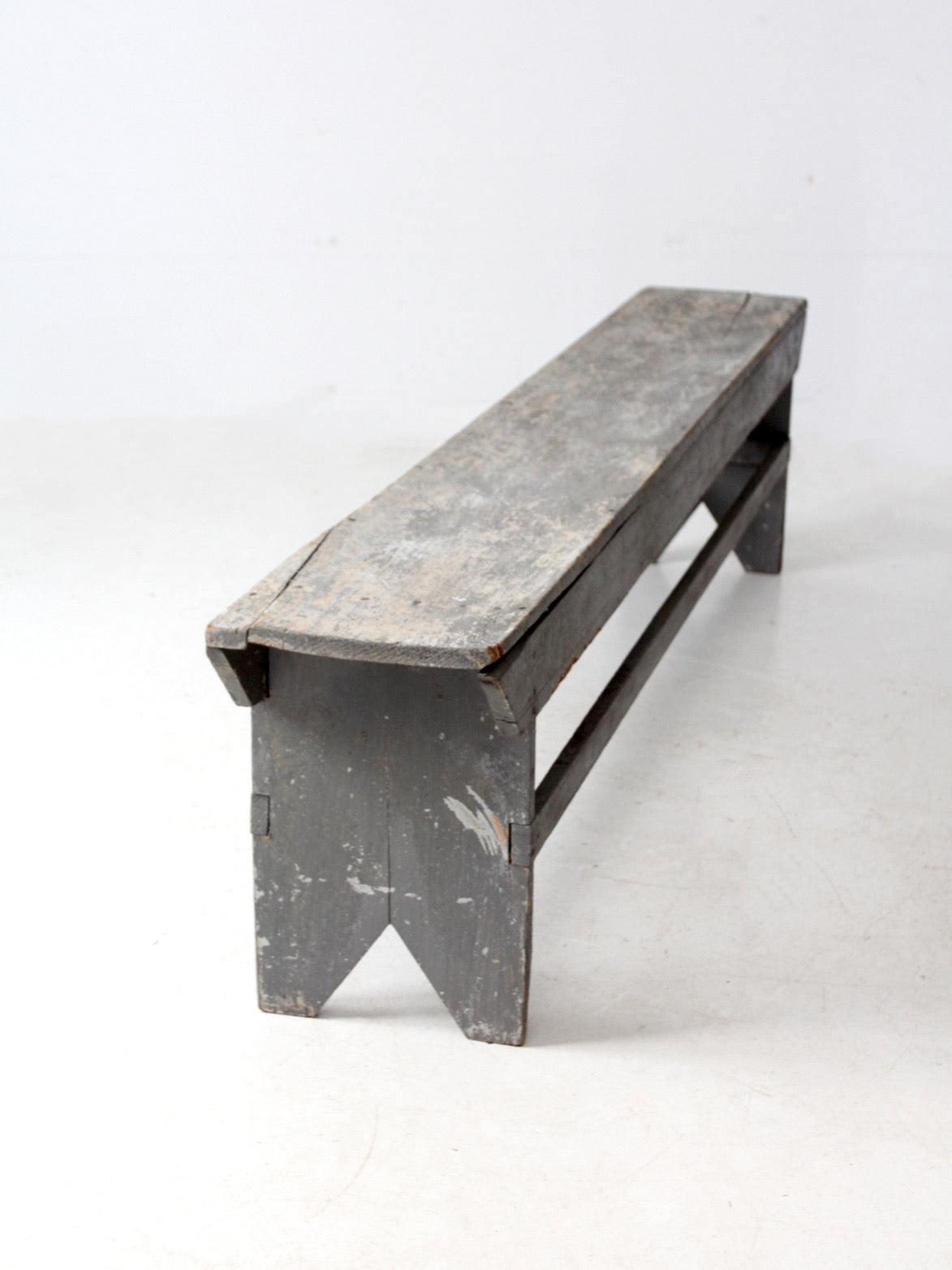 antique painted farmhouse bench