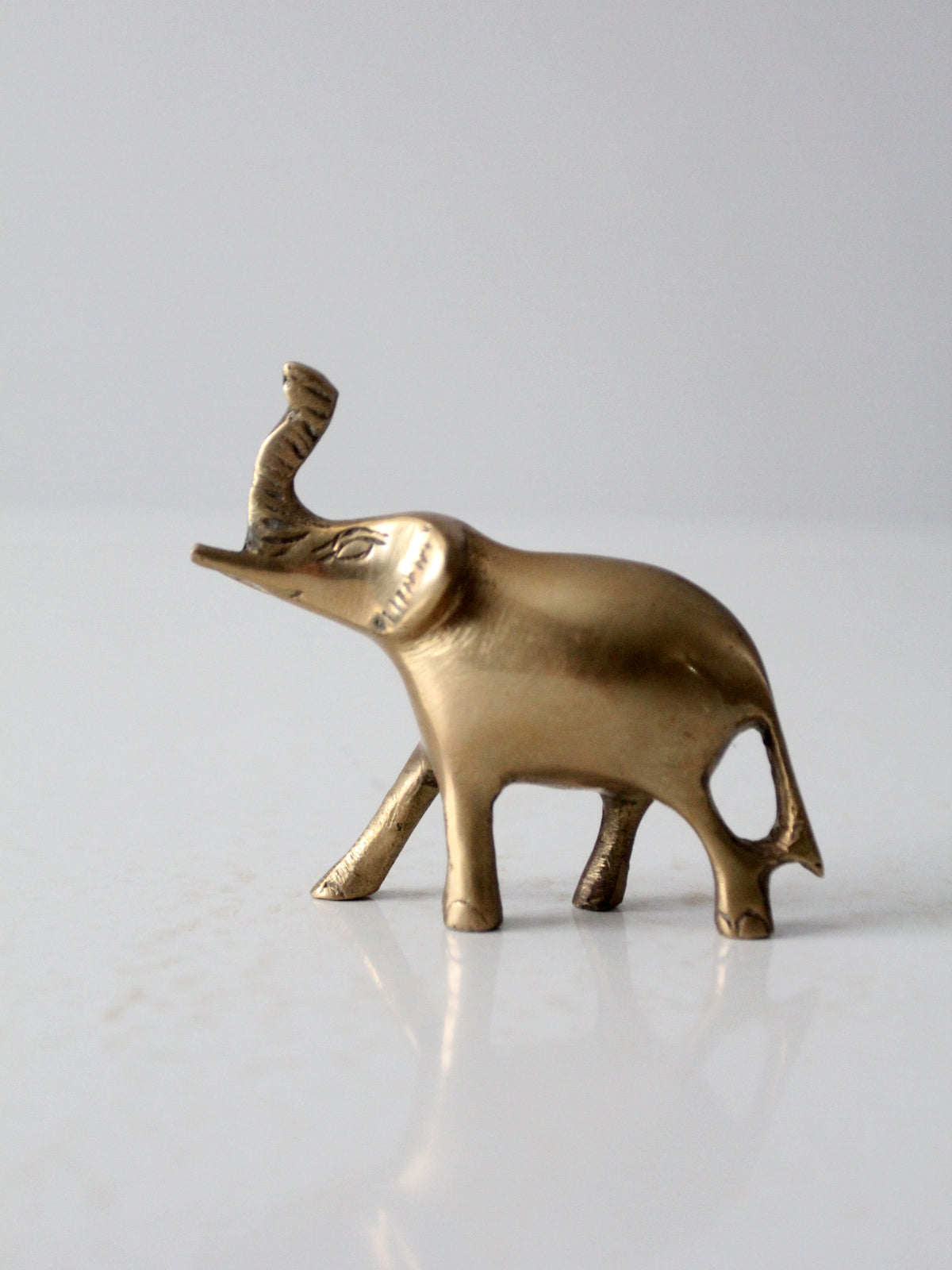 mid century brass elephant