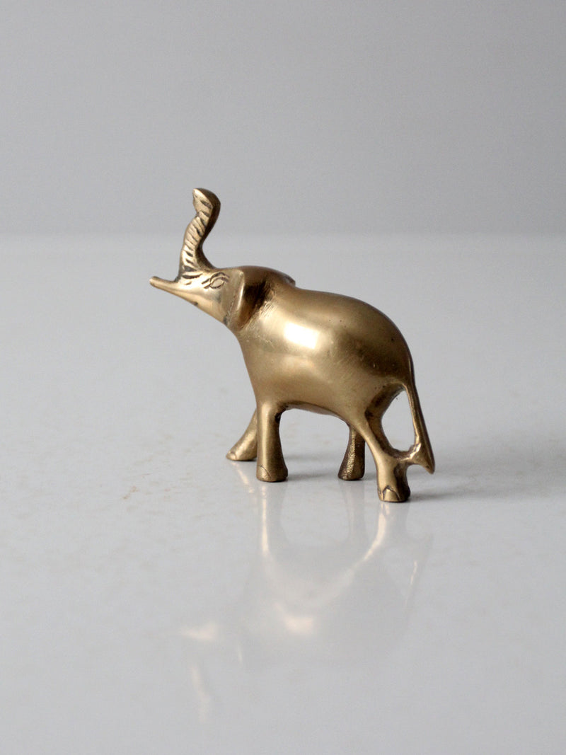 mid century brass elephant