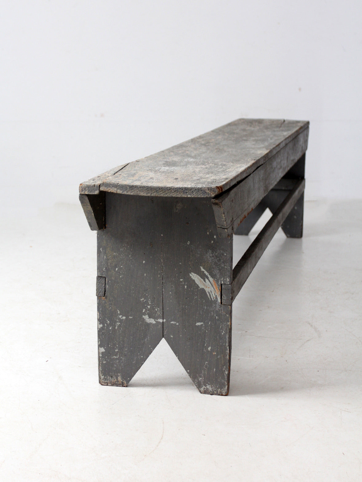 antique painted farmhouse bench