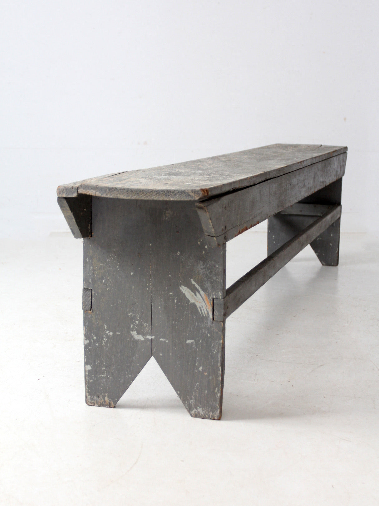 antique painted farmhouse bench