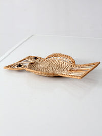 vintage woven owl wall hanging