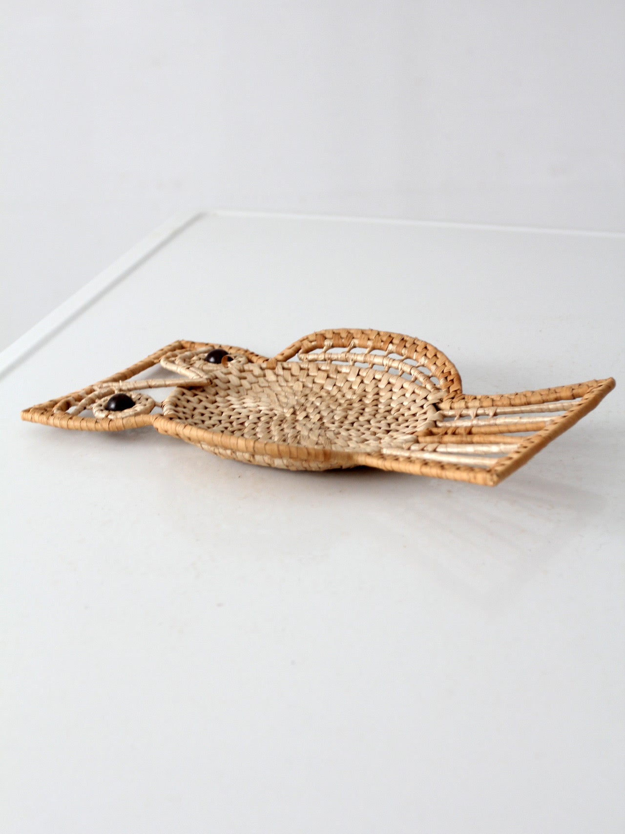 vintage woven owl wall hanging