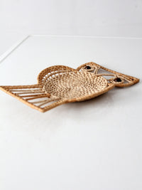 vintage woven owl wall hanging