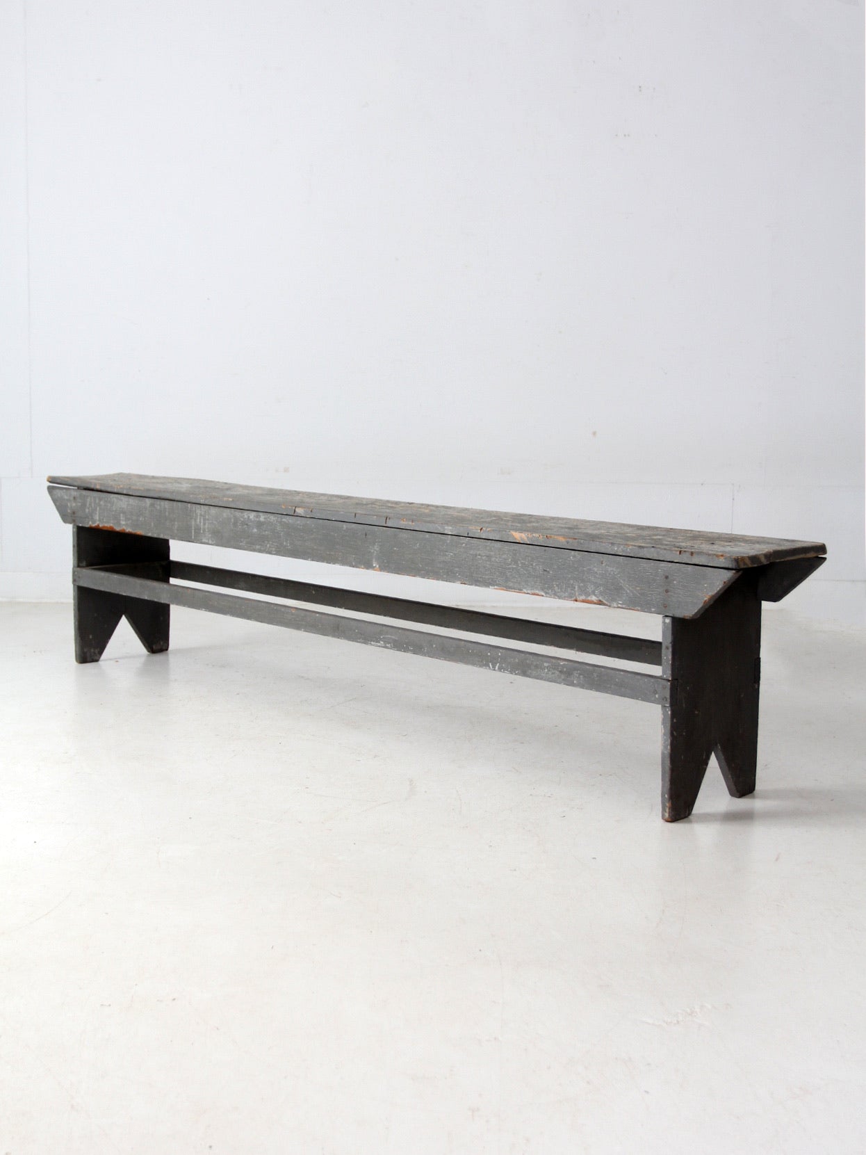 antique painted farmhouse bench