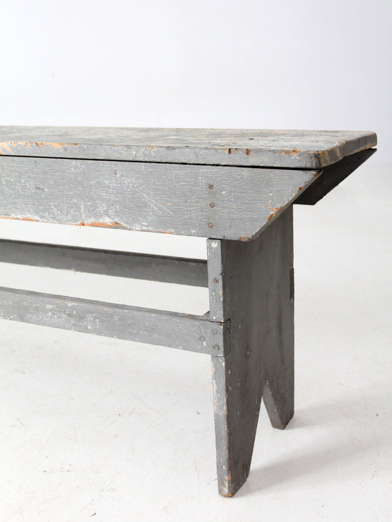 antique painted farmhouse bench