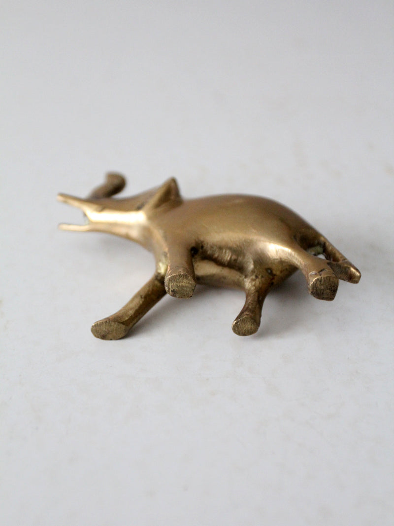 mid century brass elephant