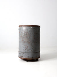 vintage industrial storage can on castors