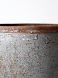 vintage industrial storage can on castors