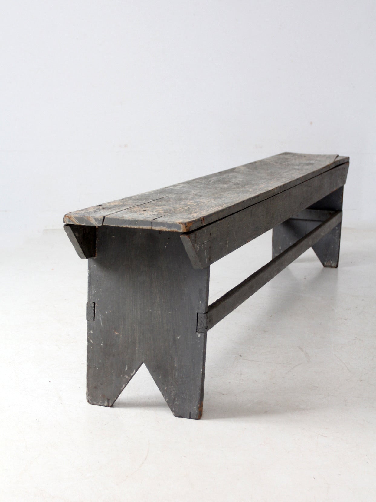 antique painted farmhouse bench