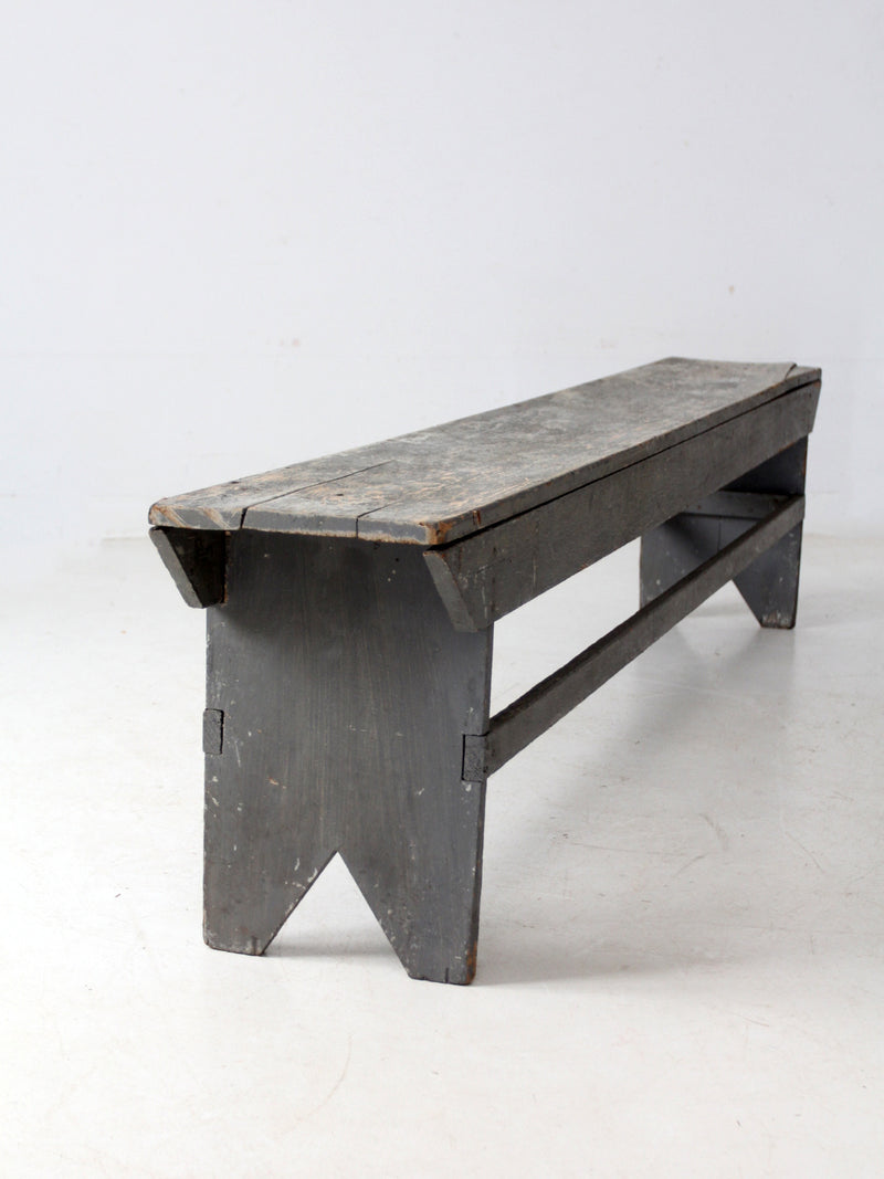 antique painted farmhouse bench