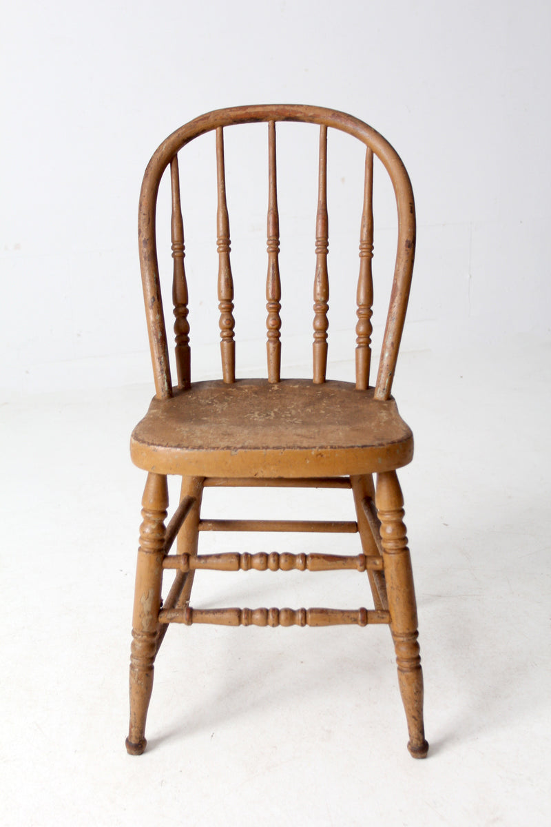 antique farmhouse Windsor spindle back chair
