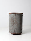 vintage industrial storage can on castors