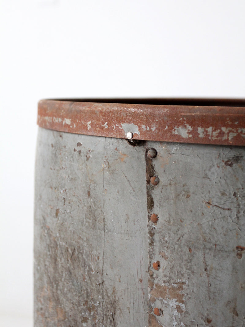 vintage industrial storage can on castors