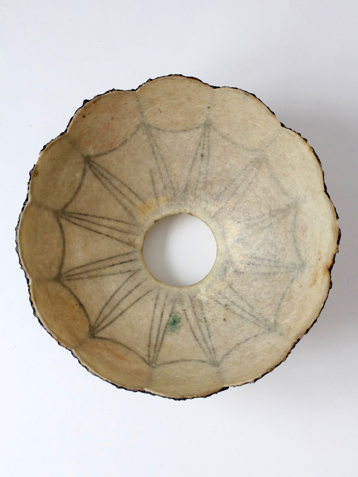 mid-century atomic fiberglass chandelier shade