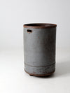 vintage industrial storage can on castors