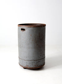 vintage industrial storage can on castors