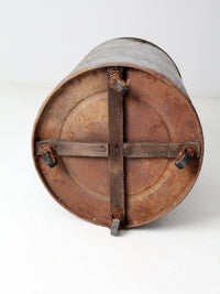 vintage industrial storage can on castors