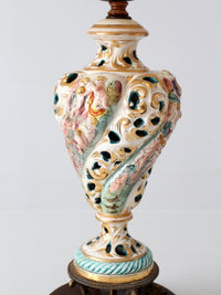 vintage Capodimonte style ceramic lamp